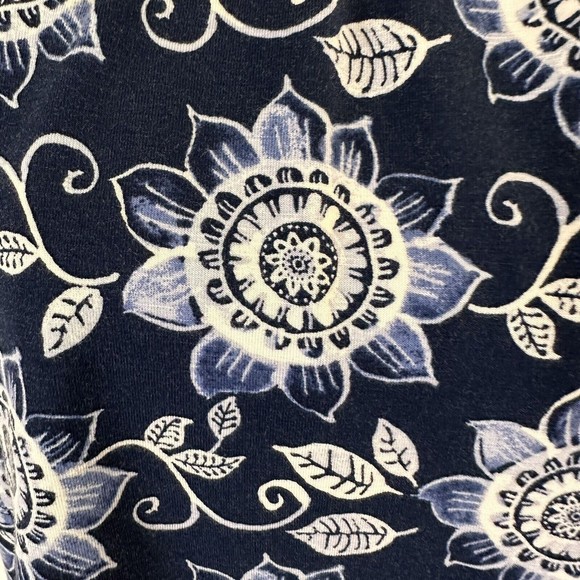 J.Jill Ocean Breeze Tiered Knit Jersey Ruffle Dress Size LARGE Womens - Picture 4 of 7